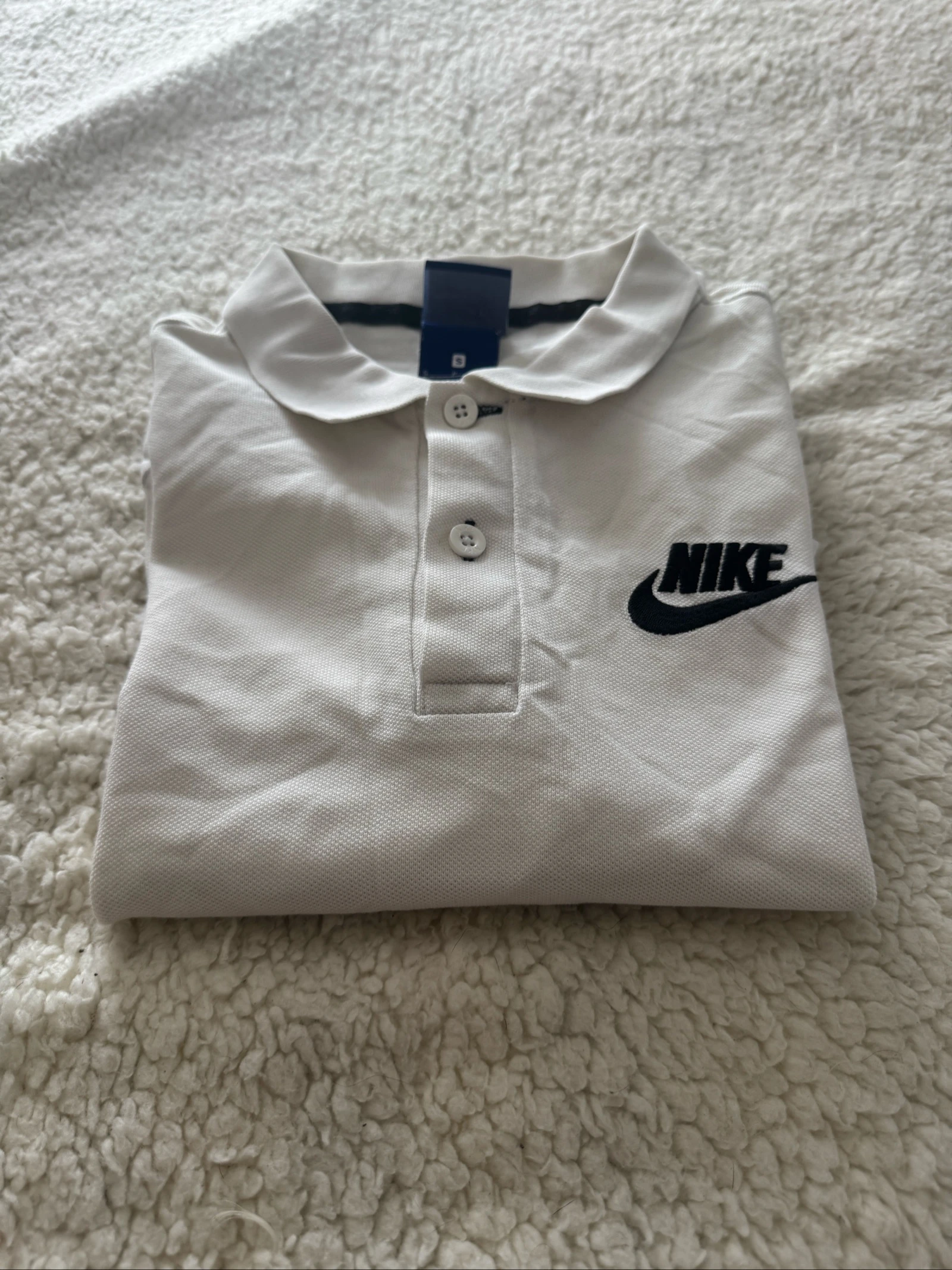 Camiseta Polo Nike com Logo Bordado Branco Tamanho S Vintage Casual Streetwear – photo 2